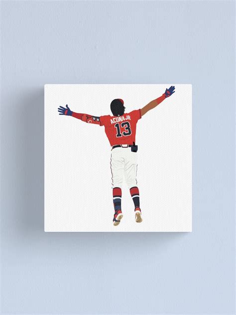 "Ronald Acuña Jr. Home Run Celebration " Canvas Print by devinobrien | Redbubble