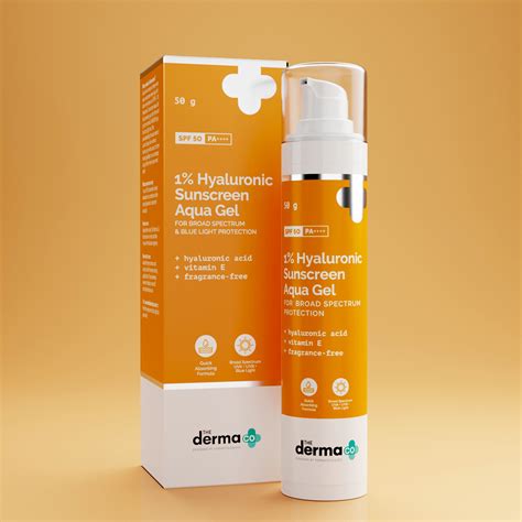 1% Hyaluronic Acid Sunscreen Aqua Gel -50g | The Derma Co
