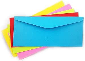 # 10 Envelopes Bright Colors-Multi Color Pack Envelope-5 Color Pack 50 Envelopes-Multi Color ...