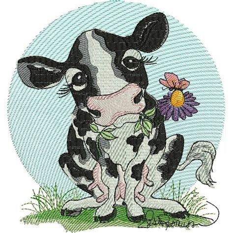 Cow Patch | Sewing embroidery designs, Machine embroidery patterns, Embroidery projects