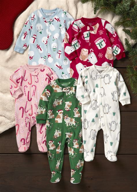 Carter's Child of Mine Baby and Toddler Holiday One-Piece Pajamas ...