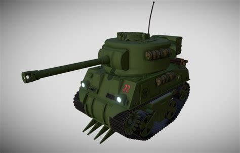 TANK M4A1 Sherman - DownloadFree3D.com