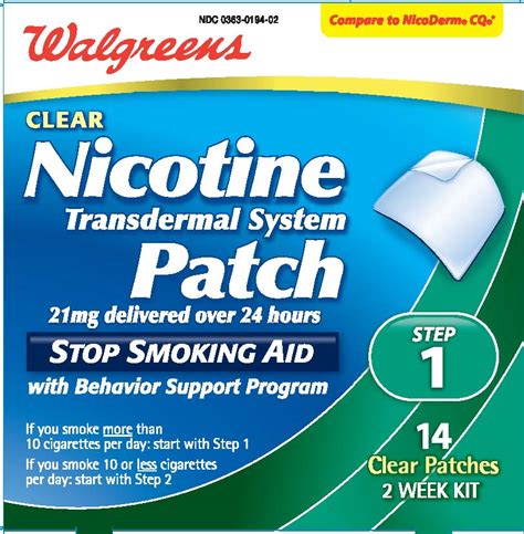 Nicotine Patch: Package Insert - Drugs.com