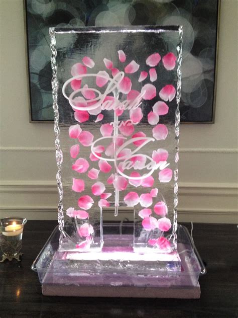 Flower Petal Luge - Ice Decor - Vancouver Ice Sculptures