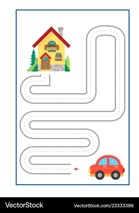 Tracing lines game for preschool or kinder Vector Image