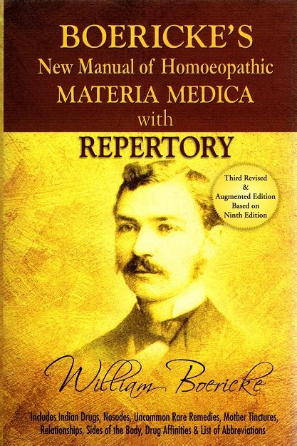 Buy Boericke's New Manual of Homeopathic Materia Medica with Repertory ...