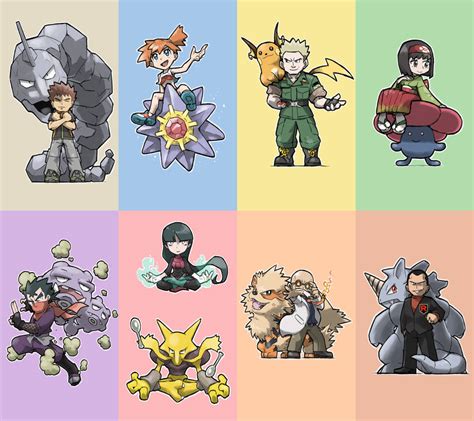 Kanto Gym Leaders by blacknirrow on DeviantArt