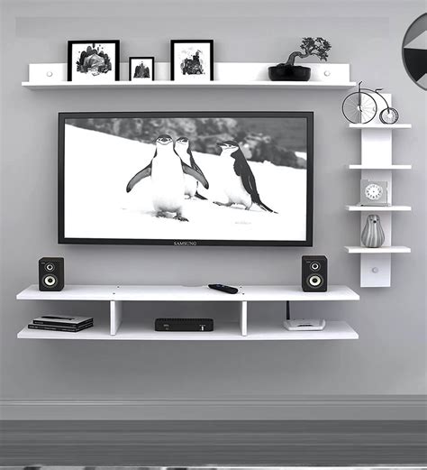 Buy Sunray Wall Mount TV Unit For TV Upto 50\ in White Finish at 32% ...