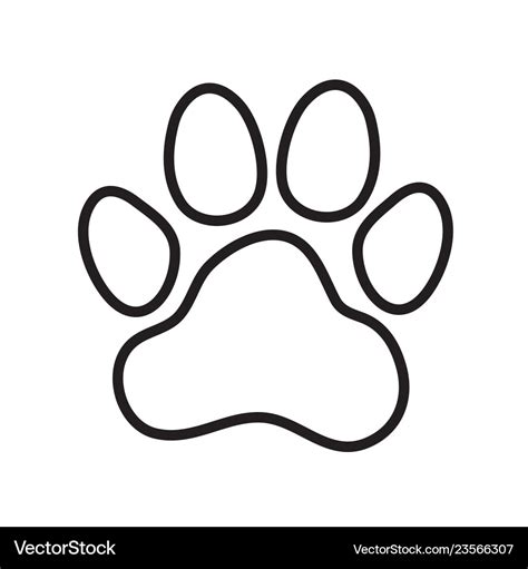 Animals dogs paw print Royalty Free Vector Image