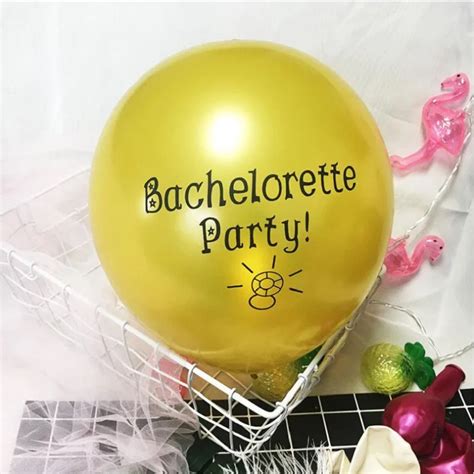 10 Pcs 12 inch Latex Gold Letter Bachelorette Party Balloons Decor for ...