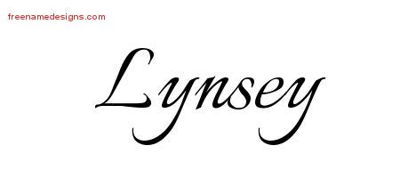 Calligraphic Name Tattoo Designs Lynsey Download Free - Free Name Designs