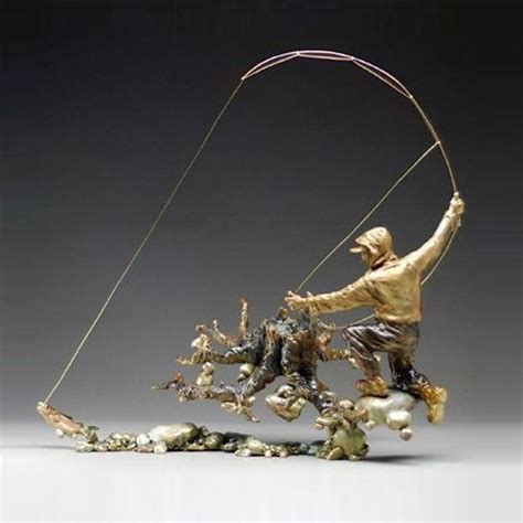 Fisherman Sculpture | Bronze | The Strike | Mark Hopkins