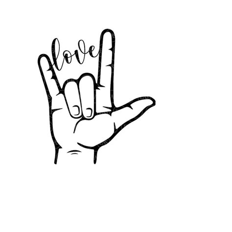 I Love You Hand Sign Svg, ASL, Sign Language. Vector Cut fil - Inspire Uplift