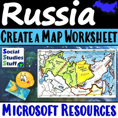 Russia Create a Map Worksheet | Absolute and Relative Location ...