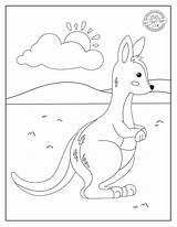 Kangaroo Coloring Page sketch template