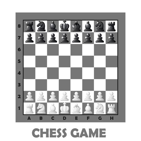 Chess board and set chess figures for 2D game UI. 10407764 Vector Art ...