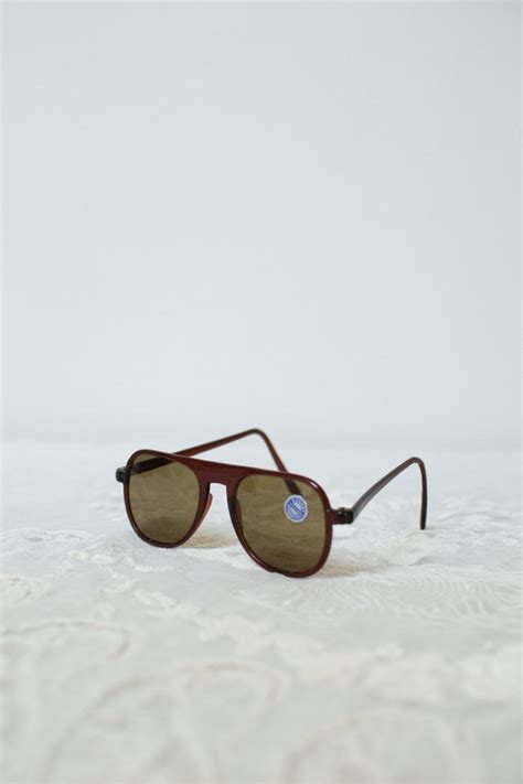 1940s Sunglasses / 40s Solarex Brown Aviator Glasses - Gem