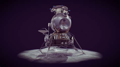 3D model LK - Soviet Lunar Lander VR / AR / low-poly | CGTrader