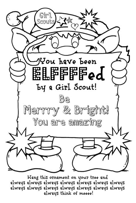 Girl Scout Elf Coloring Page
