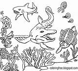 Water Dinosaurs Coloring Pages sketch template