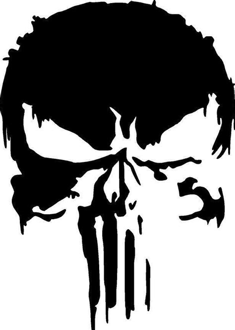 Black and White Punisher Logo - LogoDix