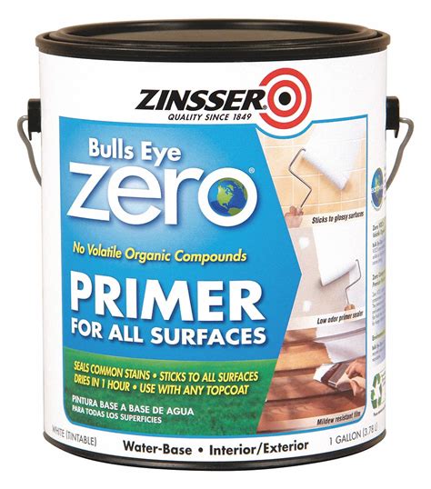 ZINSSER, Exterior/Interior, White, Primer - 56HR18|249020 - Grainger