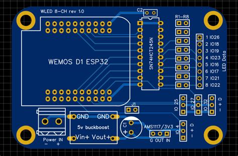 My PCB for ESP32 with 8 LED channels - Hardware - WLED