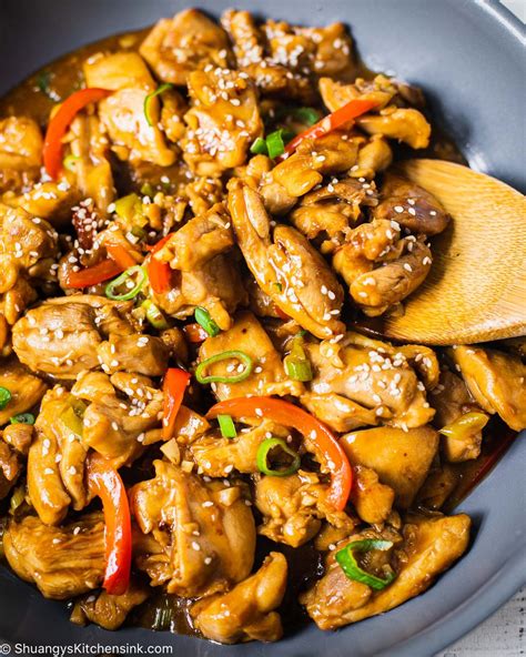 Healthy Chinese Garlic Chicken {15 minutes} | Shuangy's Kitchen Sink