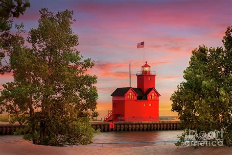 Big Red Lighthouse in Holland, Michigan Photograph by Liesl Walsh - Fine Art America