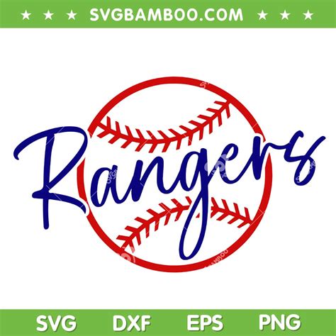 Rangers Baseball SVG PNG