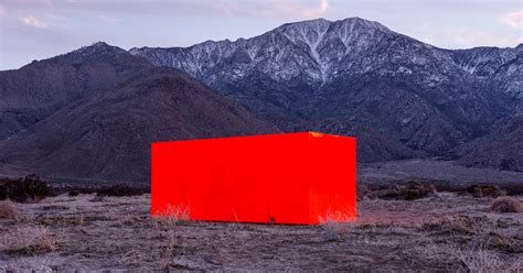 sterling ruby embeds orange monolith into coachella valley for desert X