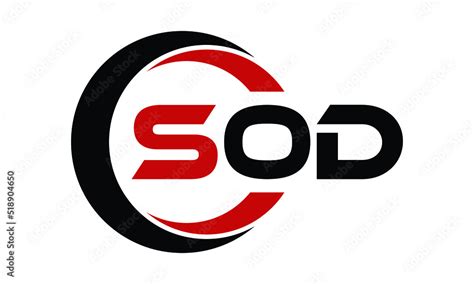 SOD three letter swoosh logo design vector template | monogram logo ...