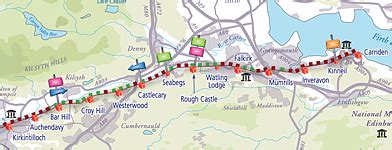 Map of the Antonine Wall | Roman britain, Hadrians wall, Trip planning