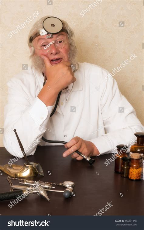 Oldfashioned Doctor His Desk Antique Medical Stock Photo 206141350 - Shutterstock