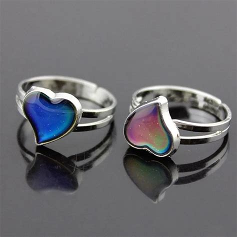 Band mood mood ring feeling Mood rings Color change adjustable size for women Christmas birthday ...