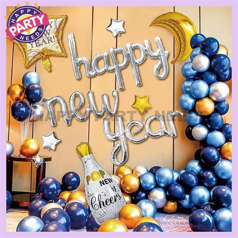 Happy New Year Balloon Set Happy New Year Foil Balloon 2023 Foil Balloon Set Christmas ...