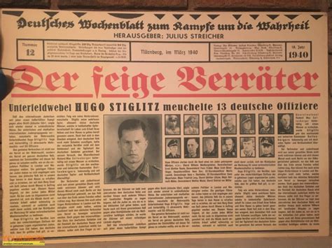 Inglourious Basterds Hugo Stiglitz Newspaper original movie prop