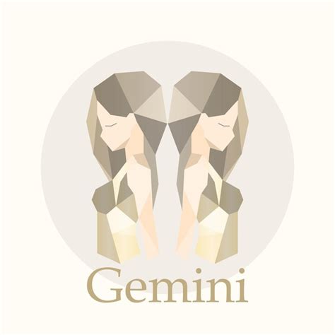 Premium Vector | Gemini zodiac sign