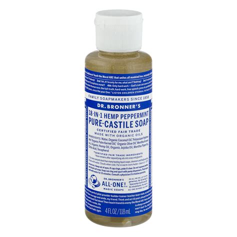 18-In-1 Hemp Pure-Castile Soap Peppermint, 4.0 FL OZ - Walmart.com
