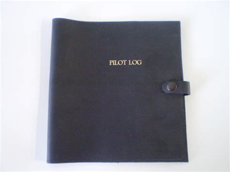 Leather Log book cover, black for NZ CAA approved pilot log book