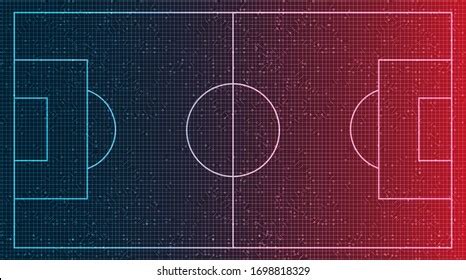 Red Blue Football Field On Digital Stock Vector (Royalty Free ...