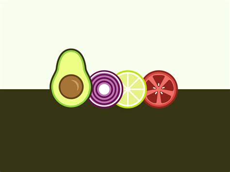 Guac Ingredients by Josh Williams on Dribbble