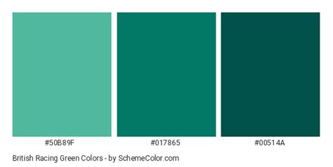 British Racing Green Color Chart