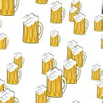 Vector illustration of comic gentleman with a large glass of beer | Free SVG