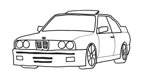 Car Outline Drawing Bmw