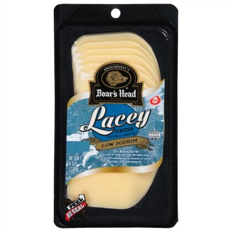 Boar's Head Pre-Sliced Low Sodium Lacey Swiss Cheese, 8 oz - Harris Teeter