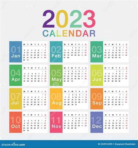 2023 Calendar Colorful Design Free Printable Templates - IMAGESEE