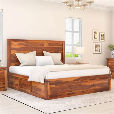 Zara Modern Solid Wood Platform Bed With Storage - Storage Artistic Furniture Home Décor | World ...