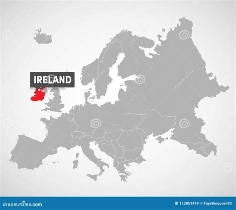 Map of European Union with the Identication of Ireland. Stock Vector - Illustration of earth ...