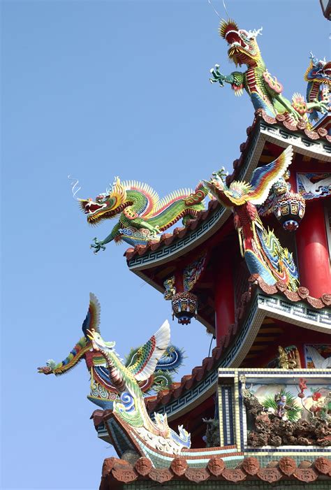 Taoist Temple Dragon And Phoenix Free Stock Photo - Public Domain Pictures